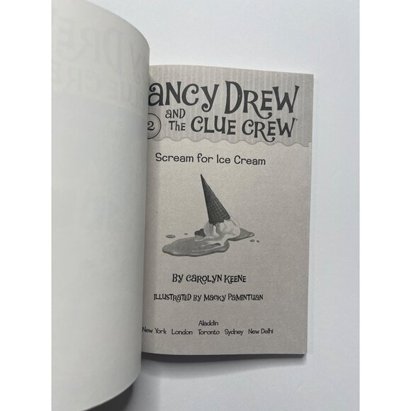 Scream for Ice Cream Nancy Drew and Clue Crew Book 2 Carolyn Keene Kids Fiction - Picture 4 of 4